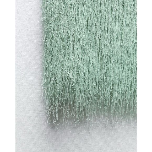 Zara FRINGED MIDI SKIRT - Picture 3 of 7